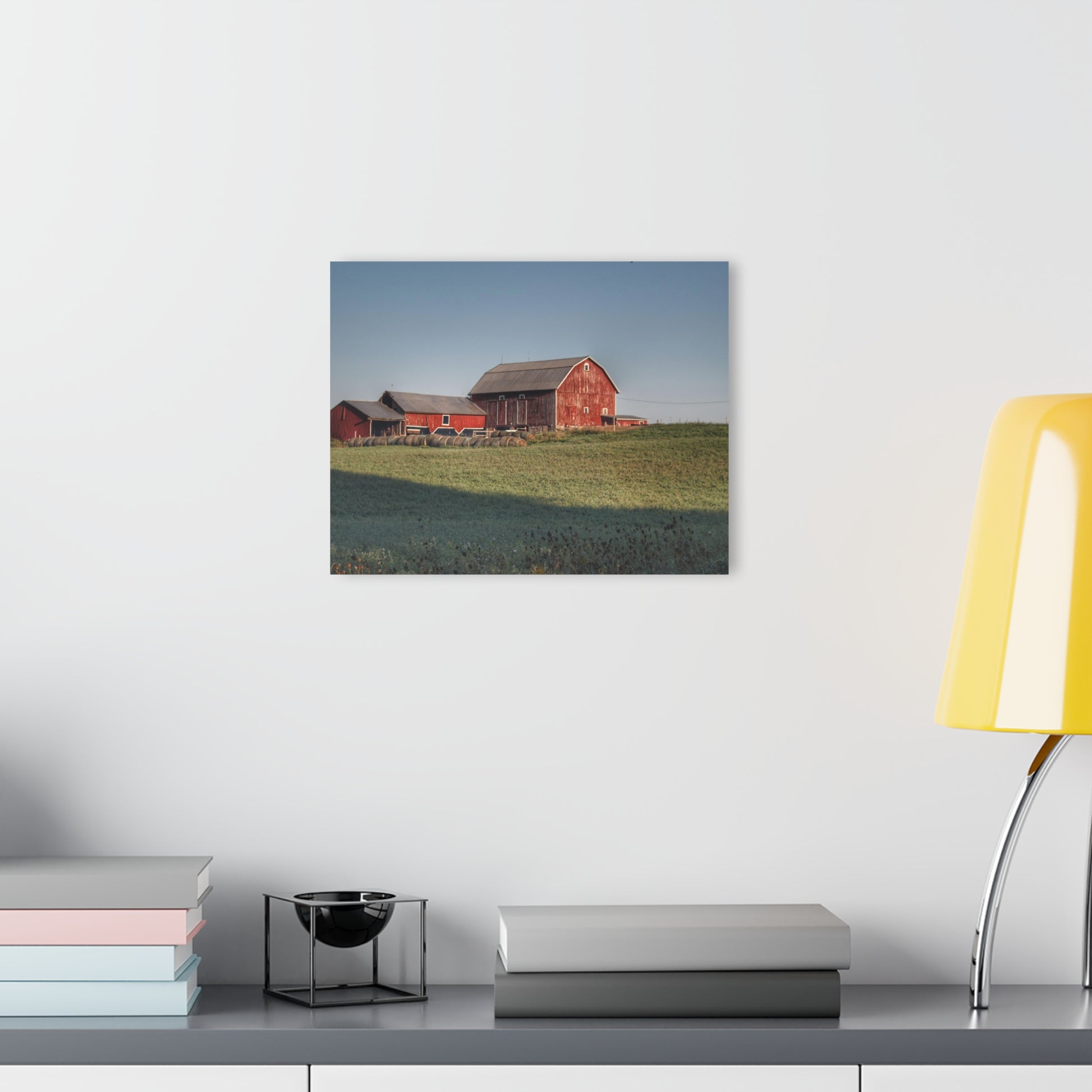 Rustic Farmhouse Wall Print Featuring Across the Field in Millington