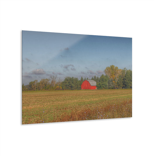 U R There Photography Fargo Road Little Red Rustic Farmhouse Acrylic Wall Print