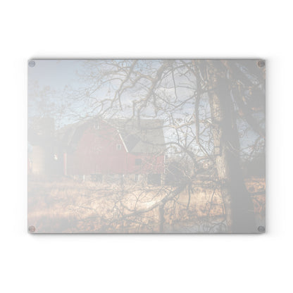 U R There Photography Greenwood Road Hidden Rustic Farmhouse Tempered-Glass Cutting Board