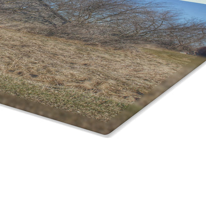 U R There Photography Fargo Road Forgotten Rustic Farmhouse Tempered-Glass Cutting Board