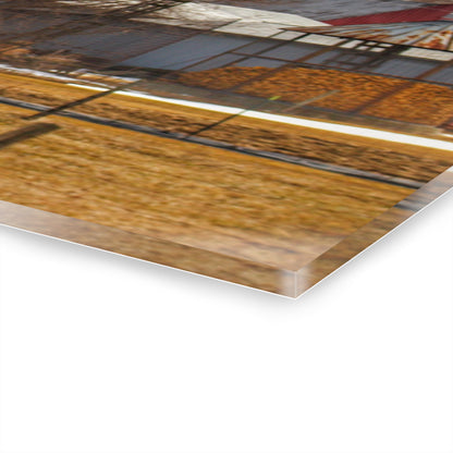 U R There Photography Hidden Red Rustic Farmhouse Acrylic Wall Print