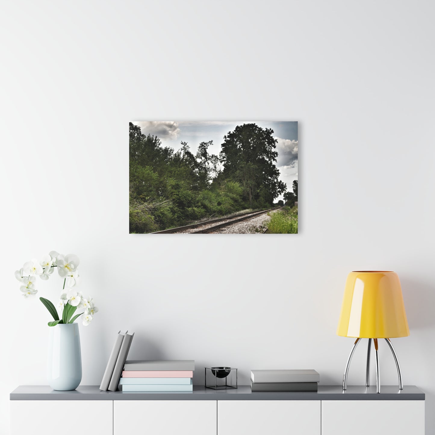 Barn Boutique Modern Farmhouse Acrylic Wall Print| Michigan Rails I