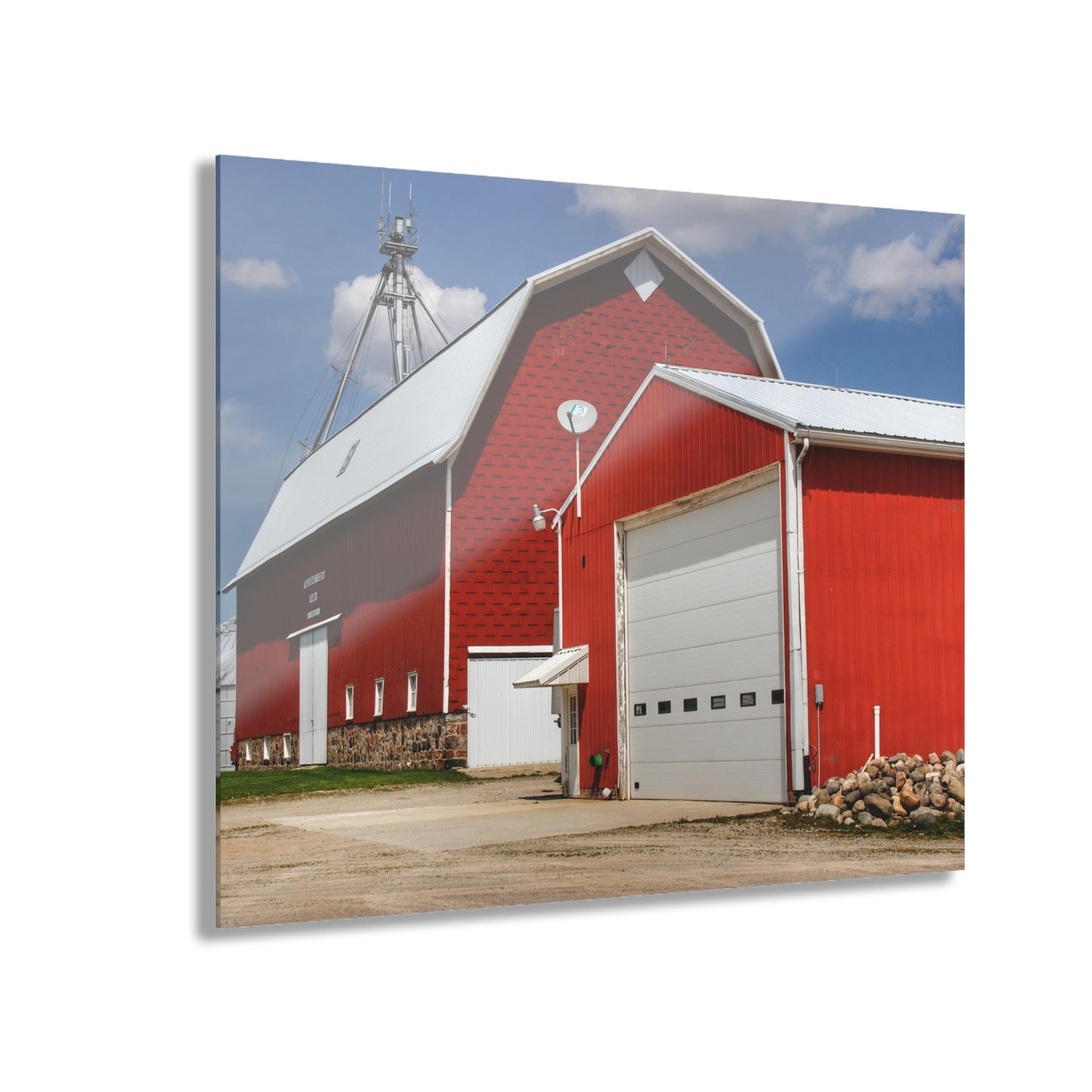 U R There Photography Darbee Red Rustic Farmhouse Acrylic Wall Print