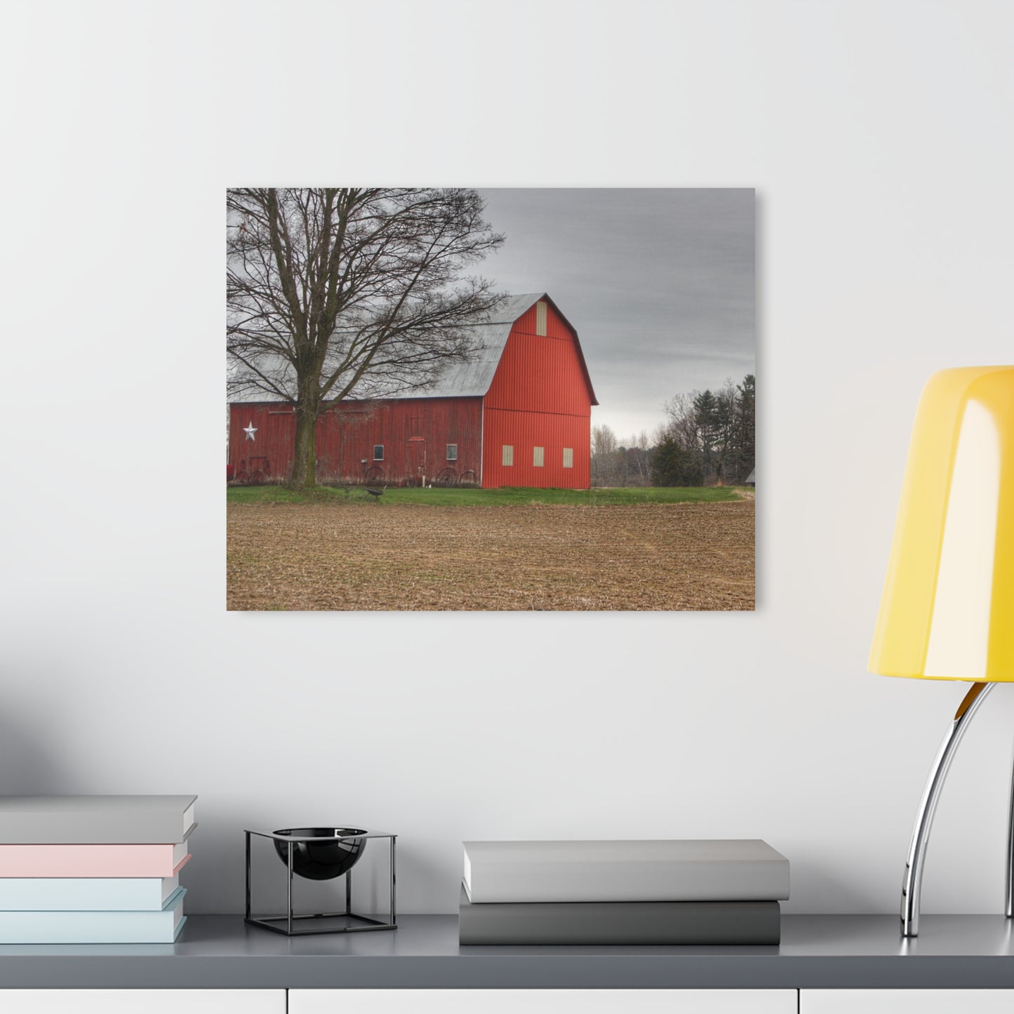 U R There Photography South Summers Road Star Barn Rustic Farmhouse Acrylic Wall Print