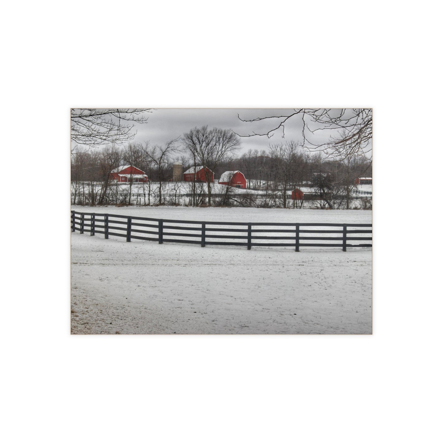 U R There Photography Barns of Barber Road II Rustic Farmhouse Decorative Ceramic Tile