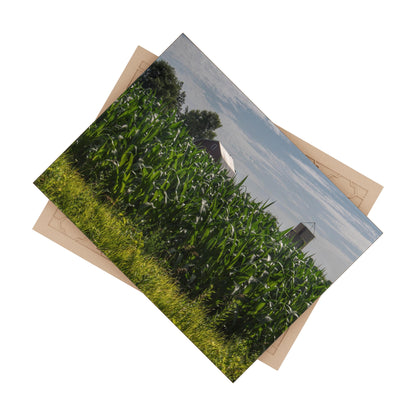 U R There Photography Above the Corn on Piersonville Road I Rustic Farmhouse Decorative Ceramic Tile