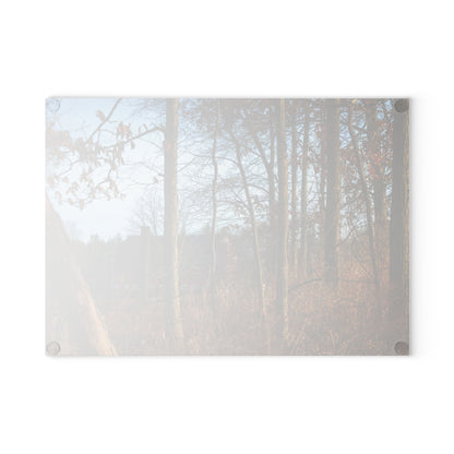 U R There Photography Blood Road Red II Rustic Farmhouse Tempered-Glass Cutting Board
