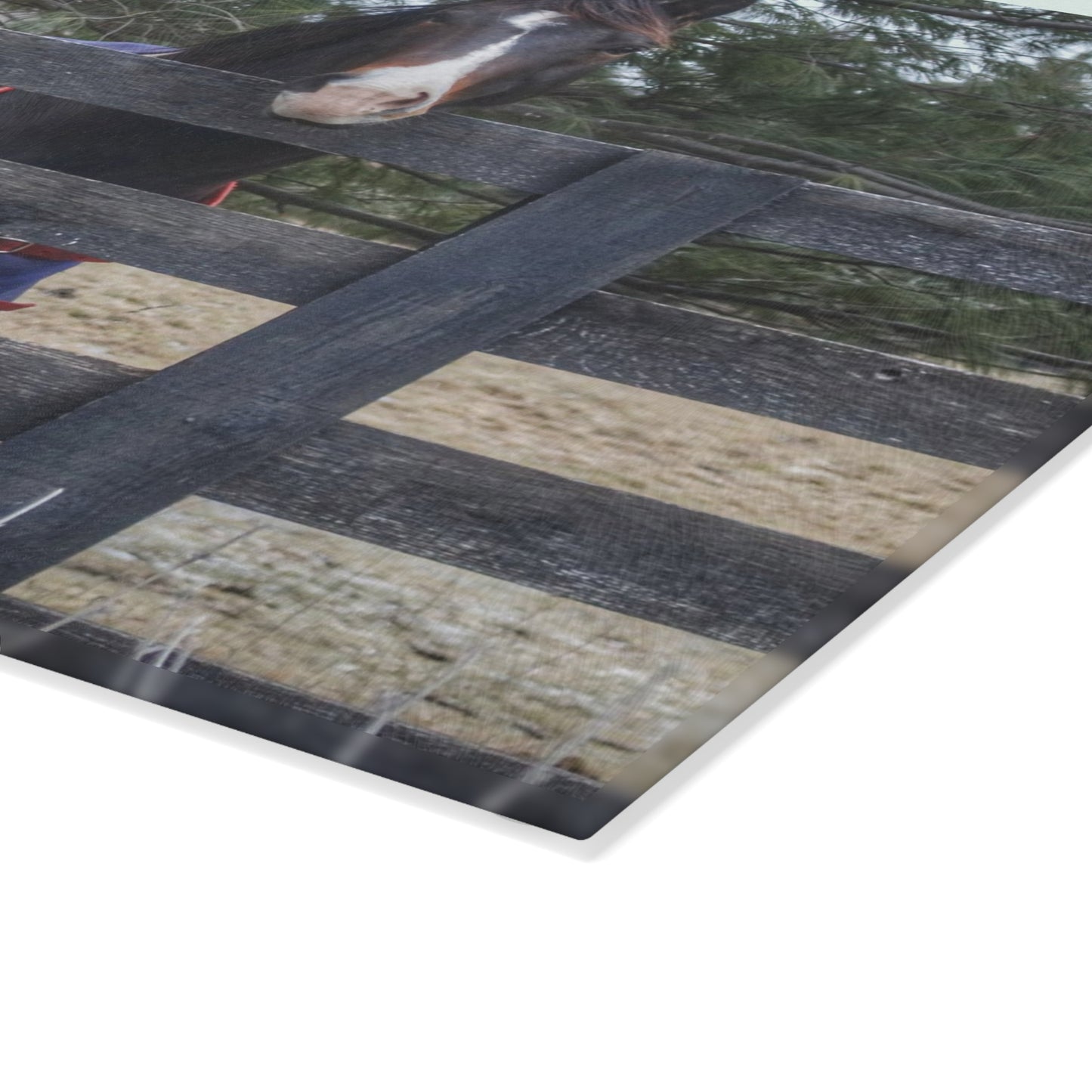 U R There Photography Hosner Road Chestnut Rustic Farmhouse Tempered-Glass Cutting Board