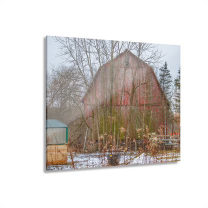 U R There Photography LeValley Road Red Rustic Farmhouse Acrylic Wall Print