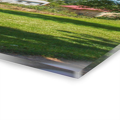 U R There Photography Harris Road Red Rustic Farmhouse Acrylic Wall Print