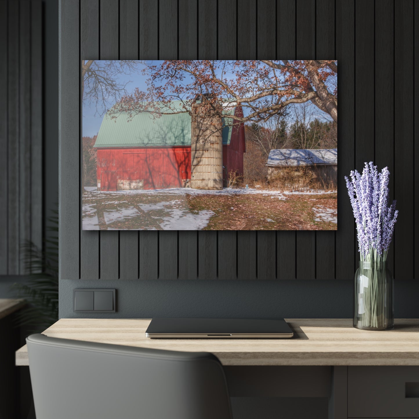 U R There Photography Webster Road Red II Rustic Farmhouse Acrylic Wall Print