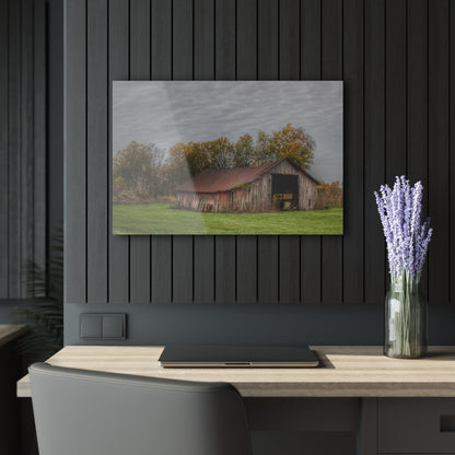 U R There Photography Stewart Road Little Grey Rustic Farmhouse Acrylic Wall Print