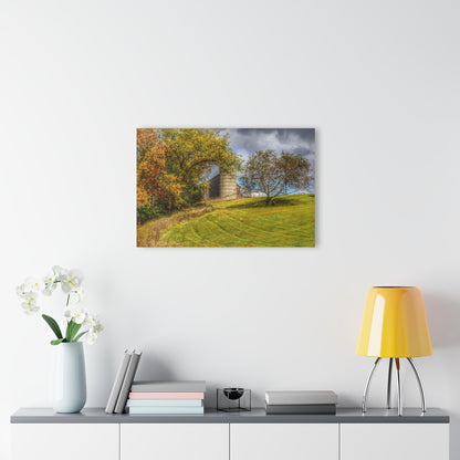 U R There Photography M-24 Hilltop Grey Rustic Farmhouse Acrylic Wall Print