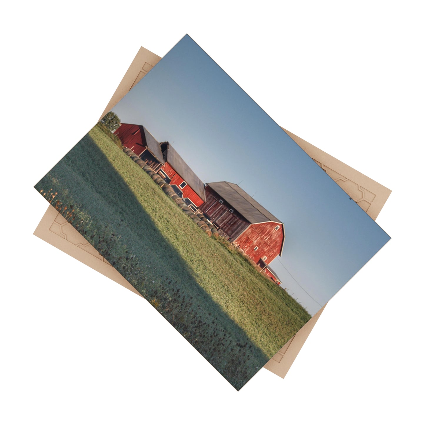 U R There Photography Across the Field in Millington Rustic Farmhouse Decorative Ceramic Tile
