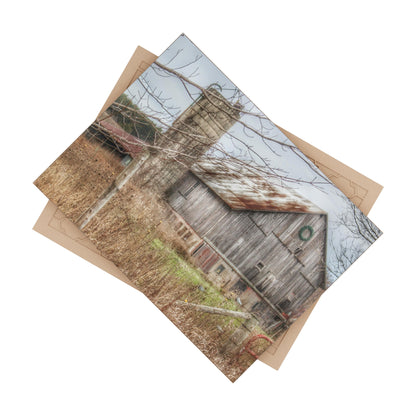 U R There Photography Churchill Christmas Barn I Rustic Farmhouse Decorative Ceramic Tile