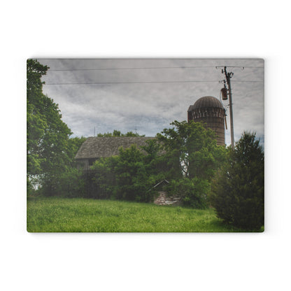 U R There Photography Higgins Road Greys Beyond the Greens Rustic Farmhouse Tempered-Glass Cutting Board