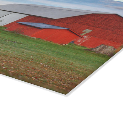 U R There Photography Ruth Reds Rustic Farmhouse Tempered-Glass Cutting Board