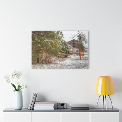 U R There Photography Lum Hidden Red Rustic Farmhouse Acrylic Wall Print
