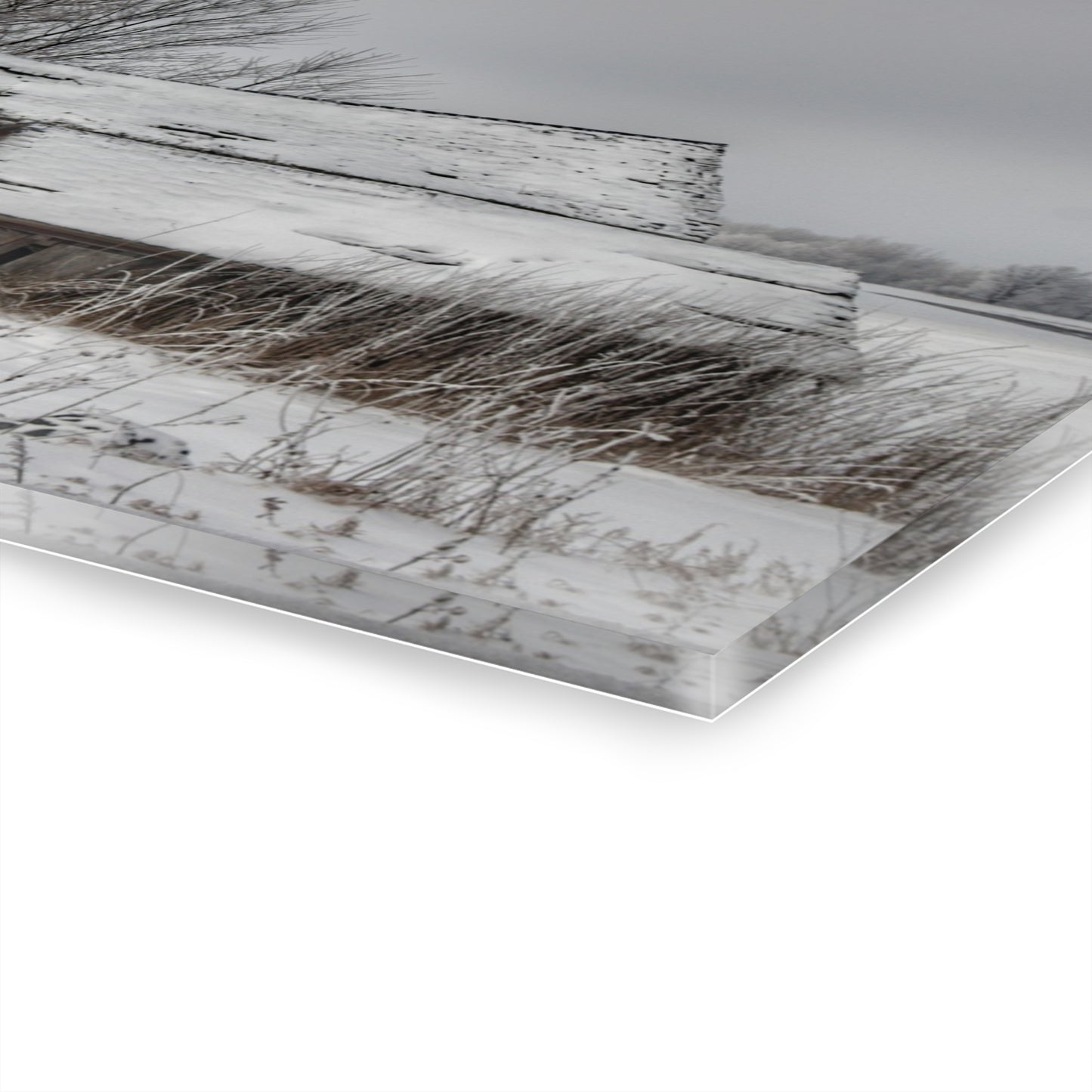 U R There Photography Grey Shacks of Mayville Rustic Farmhouse Acrylic Wall Print