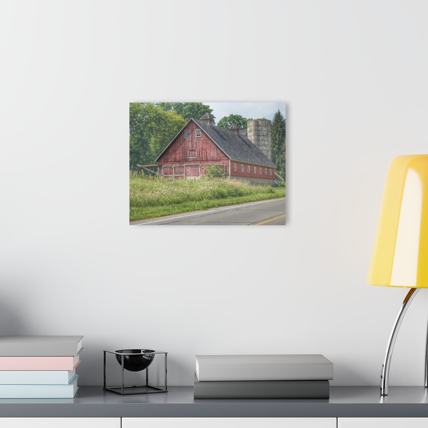 U R There Photography Metamora Red I Rustic Farmhouse Acrylic Wall Print