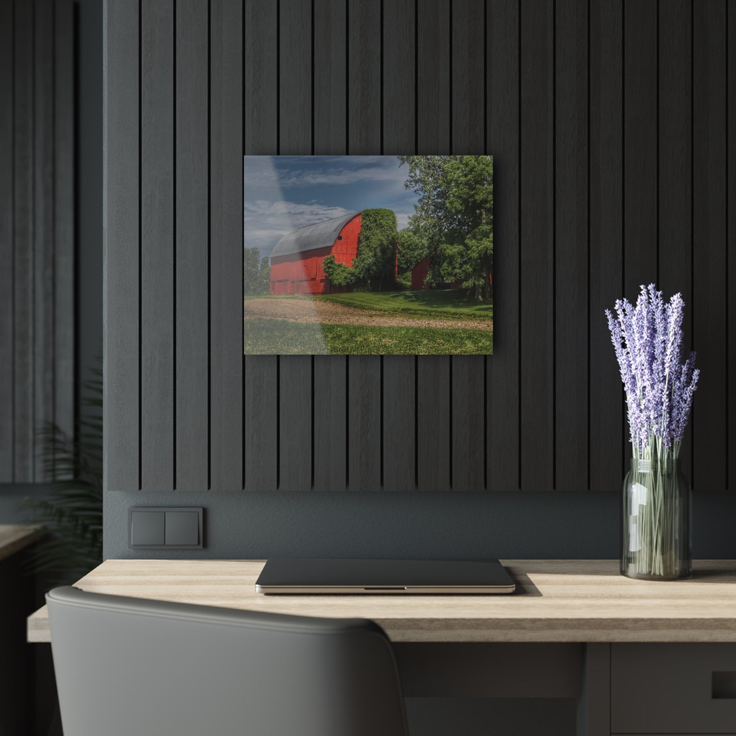 U R There Photography Catlin Road Red I Rustic Farmhouse Acrylic Wall Print