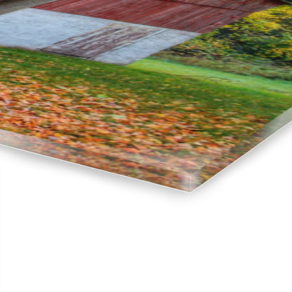 U R There Photography M-25 Red Rustic Farmhouse Acrylic Wall Print