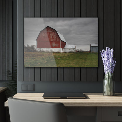 U R There Photography Mills Road Red I Rustic Farmhouse Acrylic Wall Print
