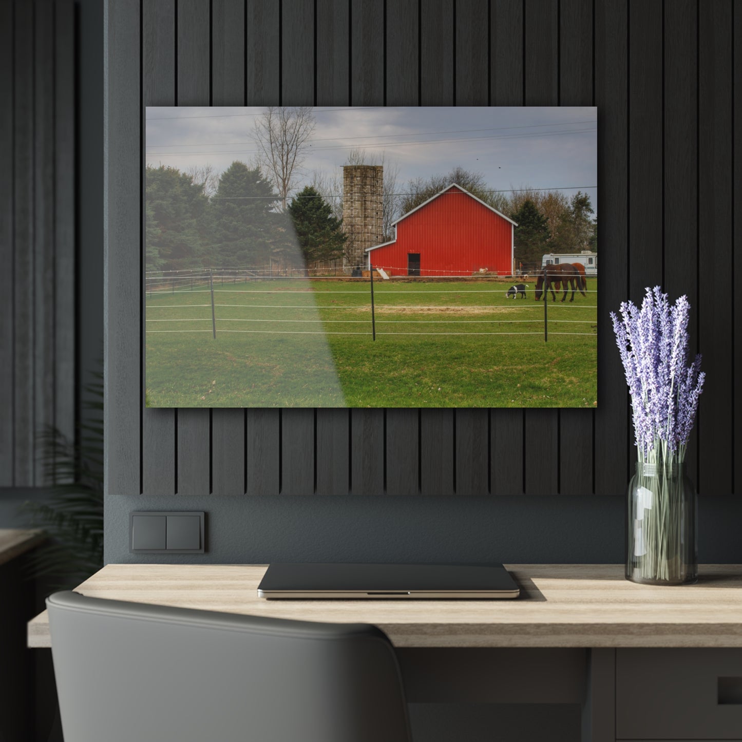 U R There Photography Fostoria Little Red Rustic Farmhouse Acrylic Wall Print