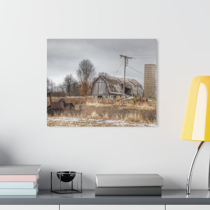U R There Photography Norway Lake Road Grey Rustic Farmhouse Acrylic Wall Print