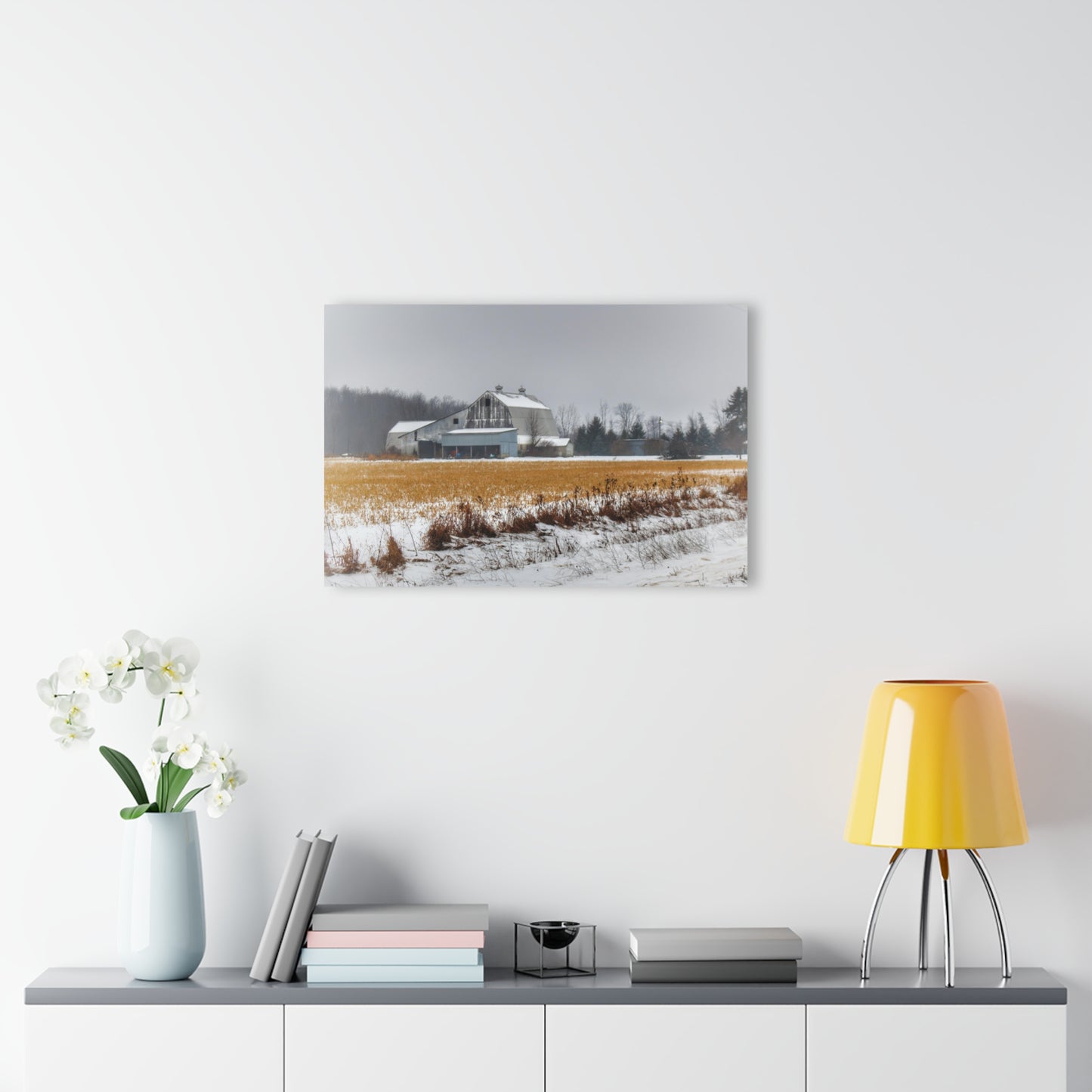 U R There Photography Argyle Road Grey Rustic Farmhouse Acrylic Wall Print
