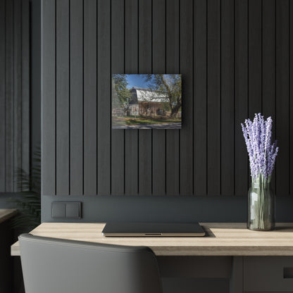 U R There Photography Birch Run Road Grey Rustic Farmhouse Acrylic Wall Print