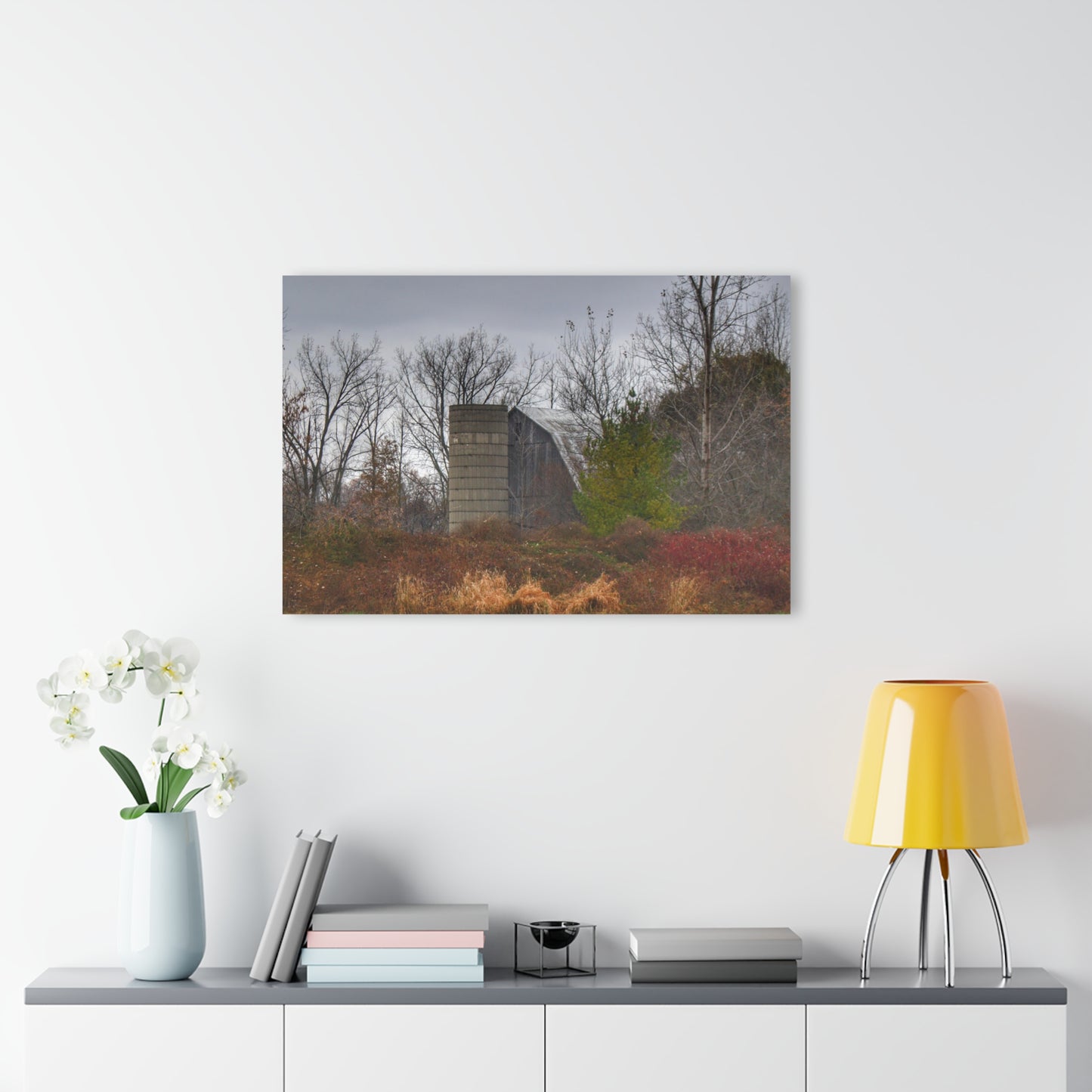 U R There Photography Freiberger Road Hidden Grey Rustic Farmhouse Acrylic Wall Print