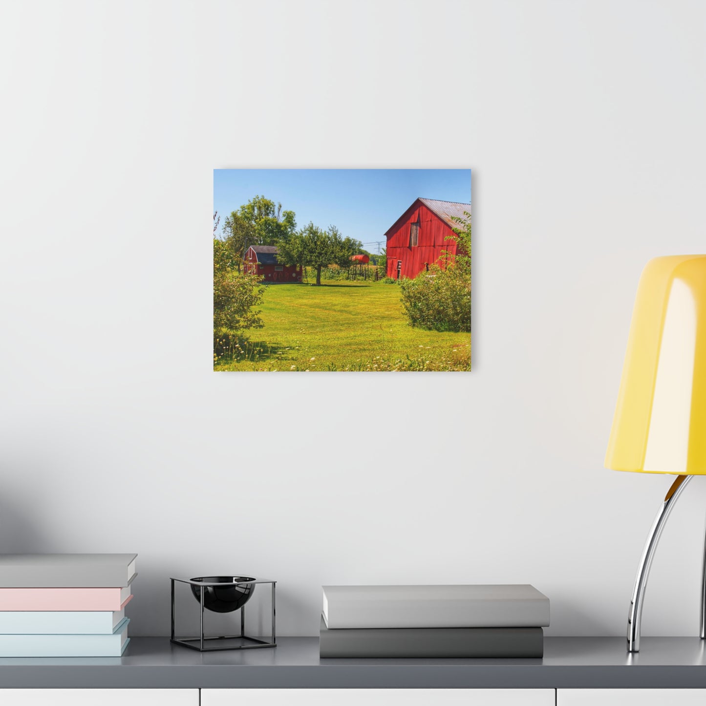U R There Photography East Farrand Reds Rustic Farmhouse Acrylic Wall Print