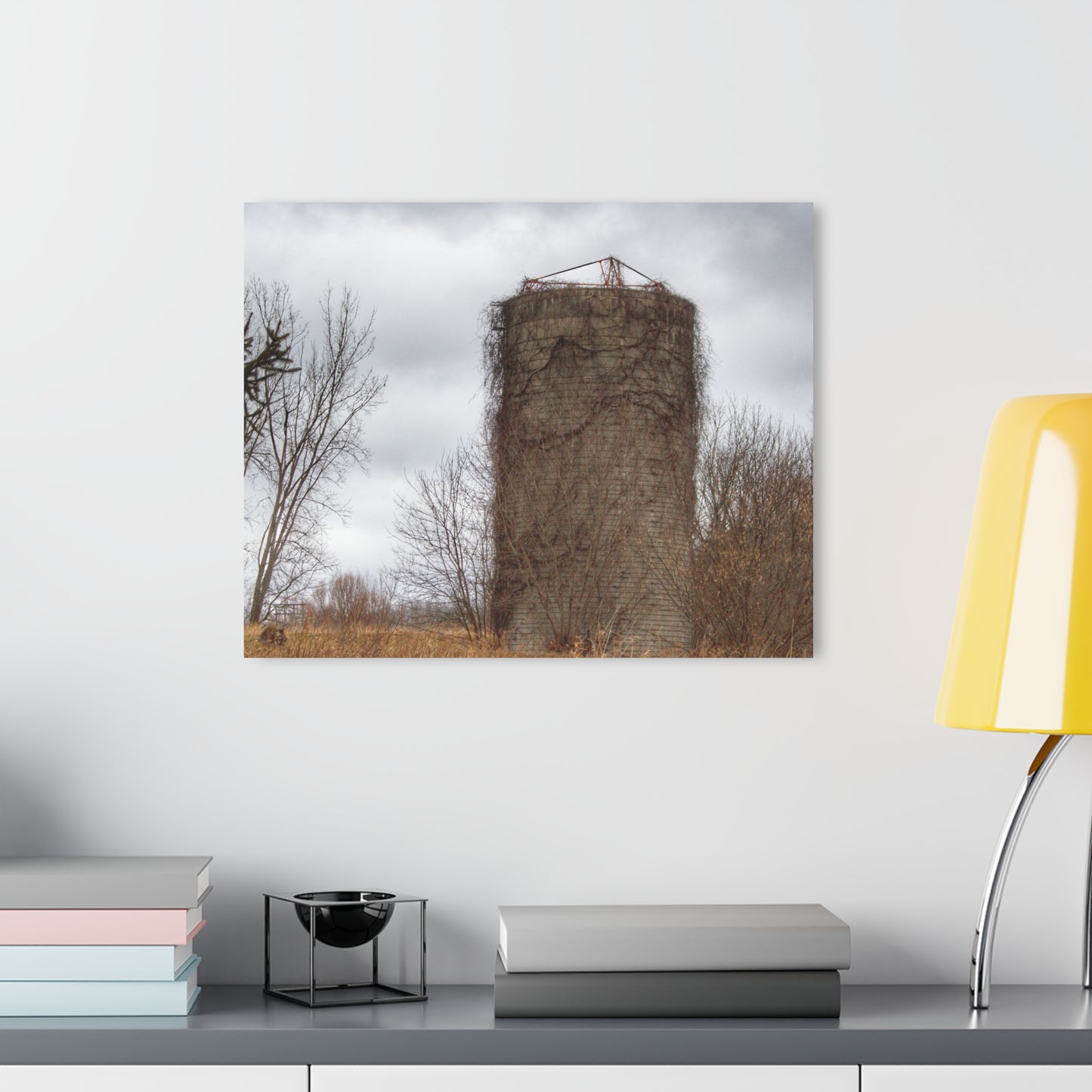 U R There Photography West Barnes Lake Silo Rustic Farmhouse Acrylic Wall Print
