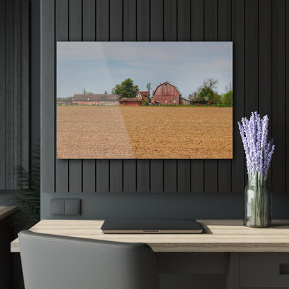U R There Photography Volz Road Reds Rustic Farmhouse Acrylic Wall Print