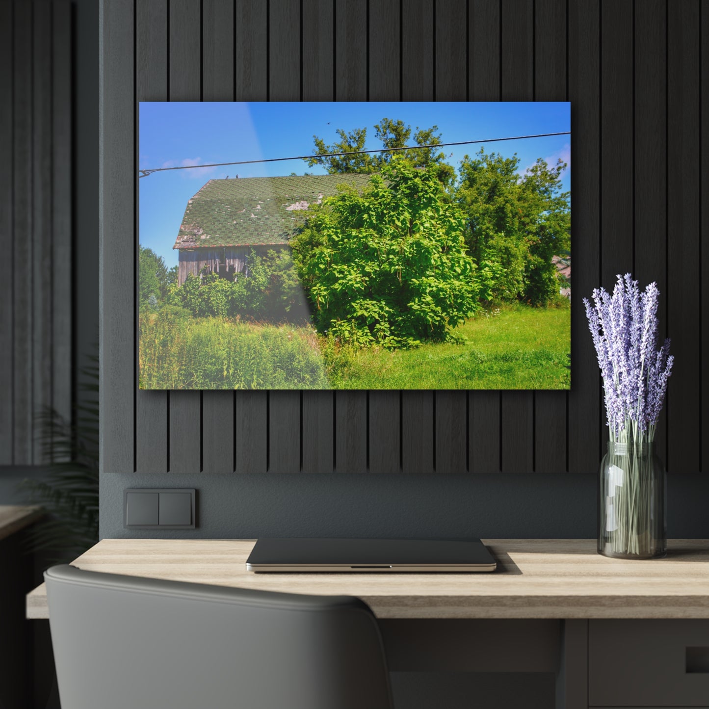 U R There Photography Hidden Grey of Hunters Creek Rustic Farmhouse Acrylic Wall Print