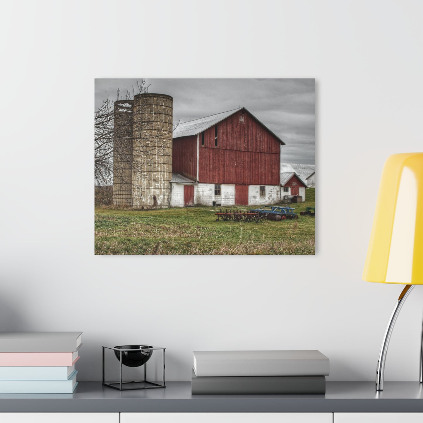 Barn Boutique Modern Farmhouse Acrylic Wall Print| Fostoria Red I