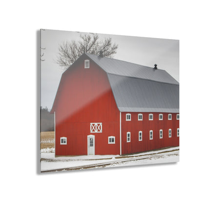 U R There Photography Hollow Corners Red Tree Silo II Rustic Farmhouse Acrylic Wall Print