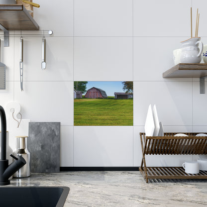 U R There Photography Cass City Elmwood Greys Rustic Farmhouse Decorative Ceramic Tile