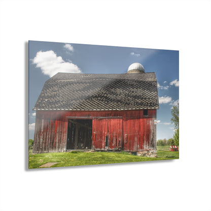 U R There Photography Hollenbeck Road Red III Rustic Farmhouse Acrylic Wall Print