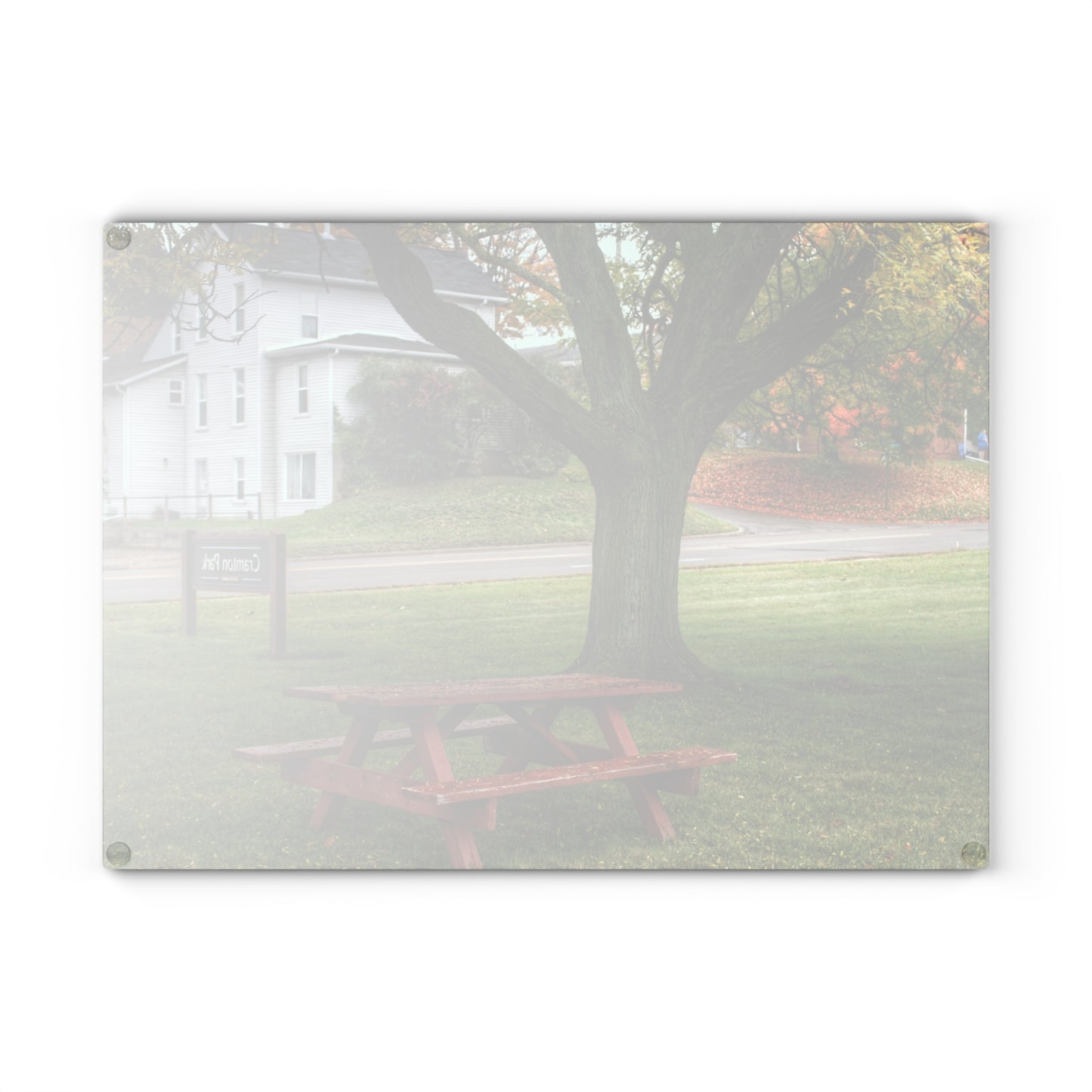 U R There Photography Picnic in the Park Rustic Farmhouse Tempered-Glass Cutting Board