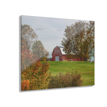 U R There Photography Lyons Road Red Rustic Farmhouse Acrylic Wall Print