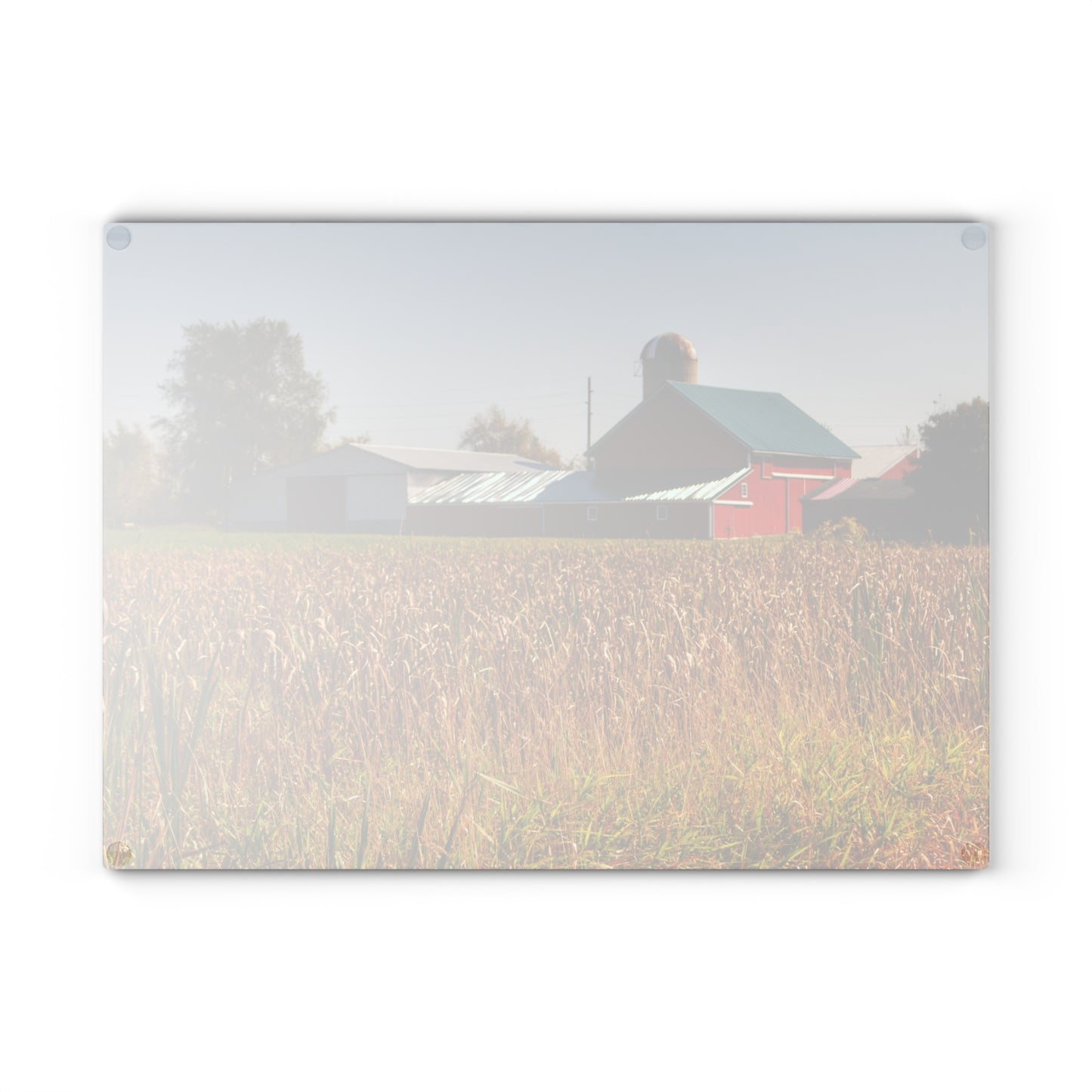 U R There Photography Oak Road Farm Rustic Farmhouse Tempered-Glass Cutting Board