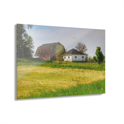 U R There Photography Colwood Hidden Red and Little White Rustic Farmhouse Acrylic Wall Print