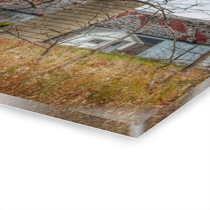 U R There Photography Hill Road Roadside Grey II Rustic Farmhouse Acrylic Wall Print