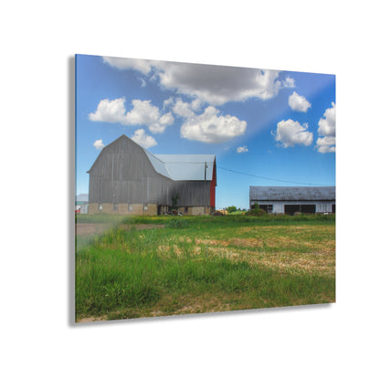 U R There Photography Cass City Elmwood Grey Rustic Farmhouse Acrylic Wall Print