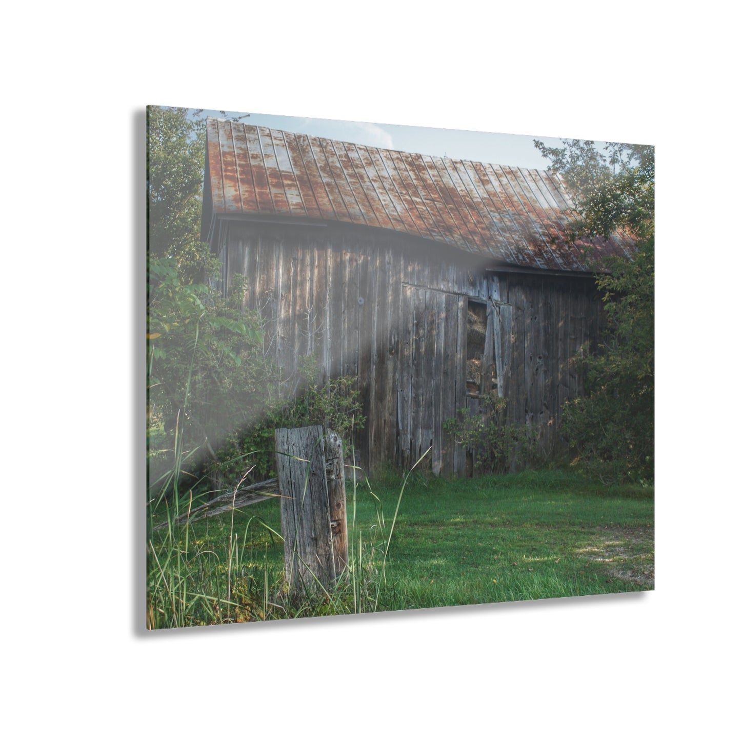 U R There Photography Rusted Grey Rustic Farmhouse Acrylic Wall Print