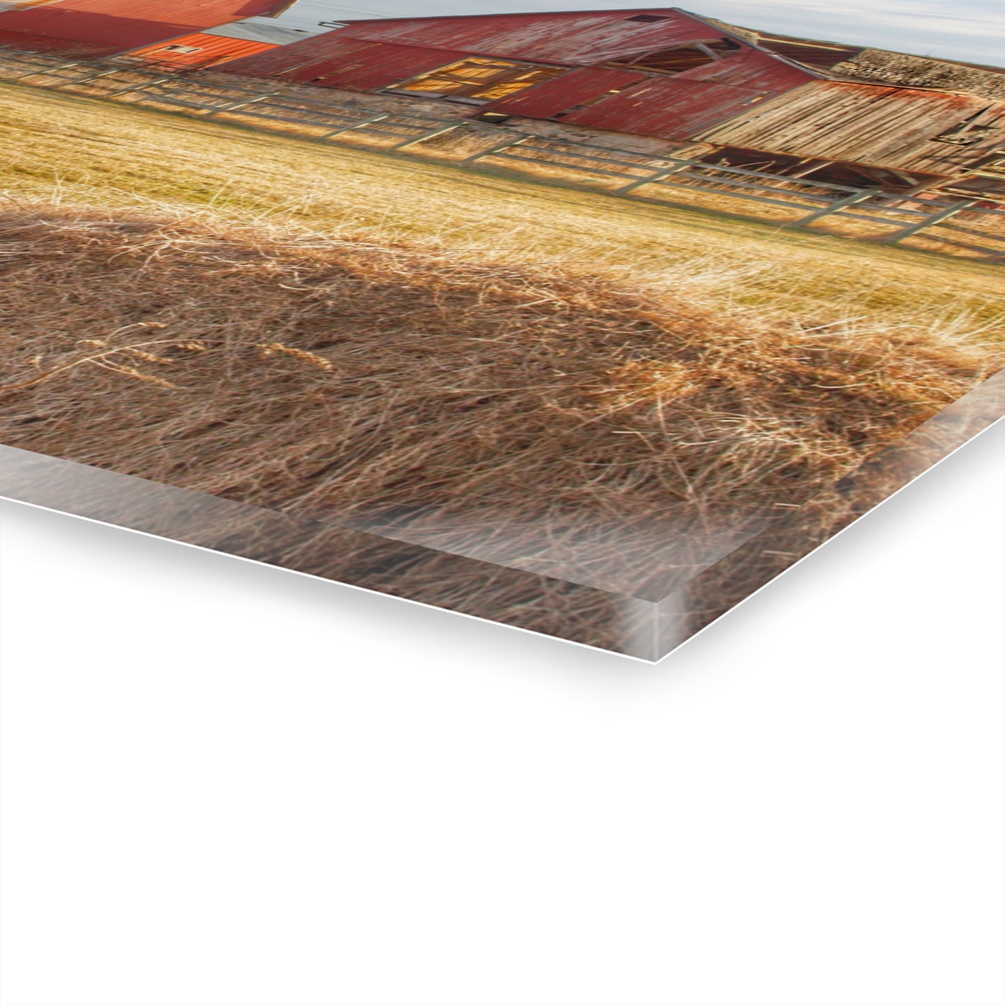 U R There Photography Irish Road Old Reds II Rustic Farmhouse Acrylic Wall Print