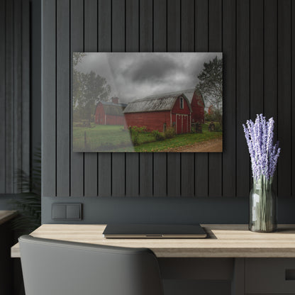 U R There Photography Cramton Road Reds II Rustic Farmhouse Acrylic Wall Print