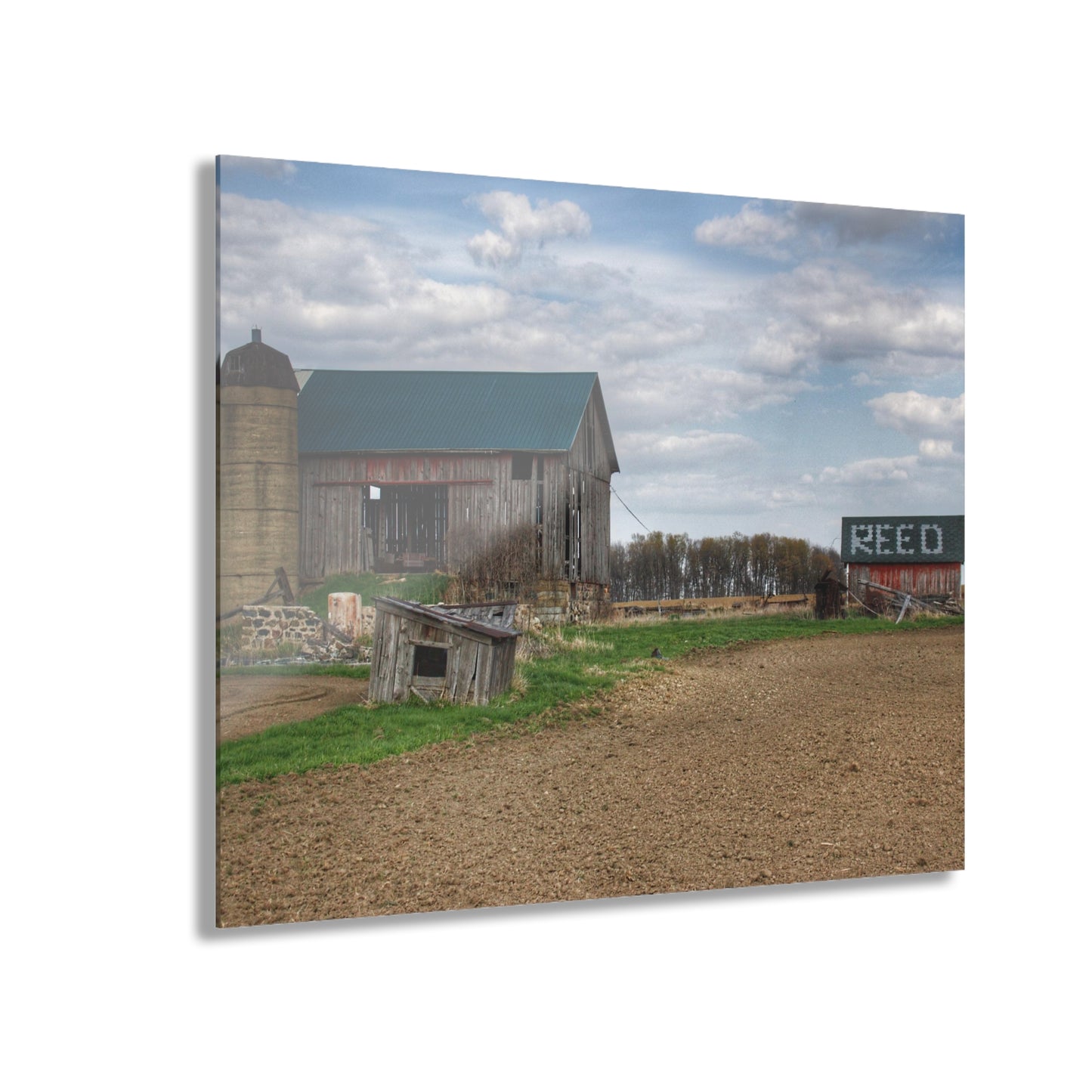 U R There Photography Cedar Creek Road Reds Rustic Farmhouse Acrylic Wall Print